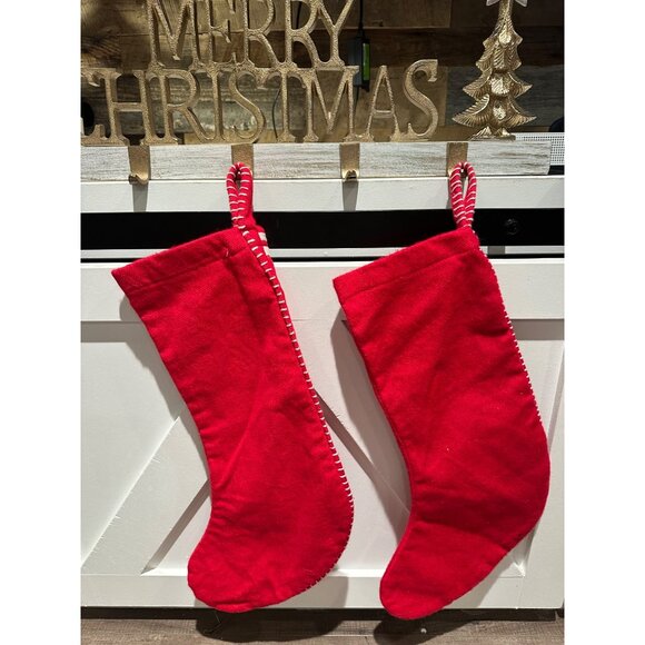 Wondershop target Red Christmas Stockings With White Snowflake Design - Picture 3 of 3